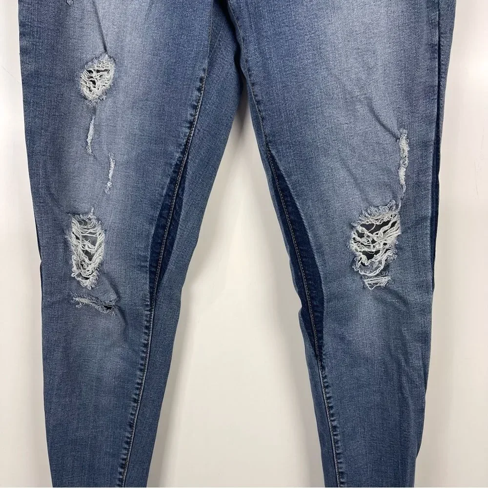 KanCan Distressed High Waist Cropped Skinny Jeans Women's Size 13/30